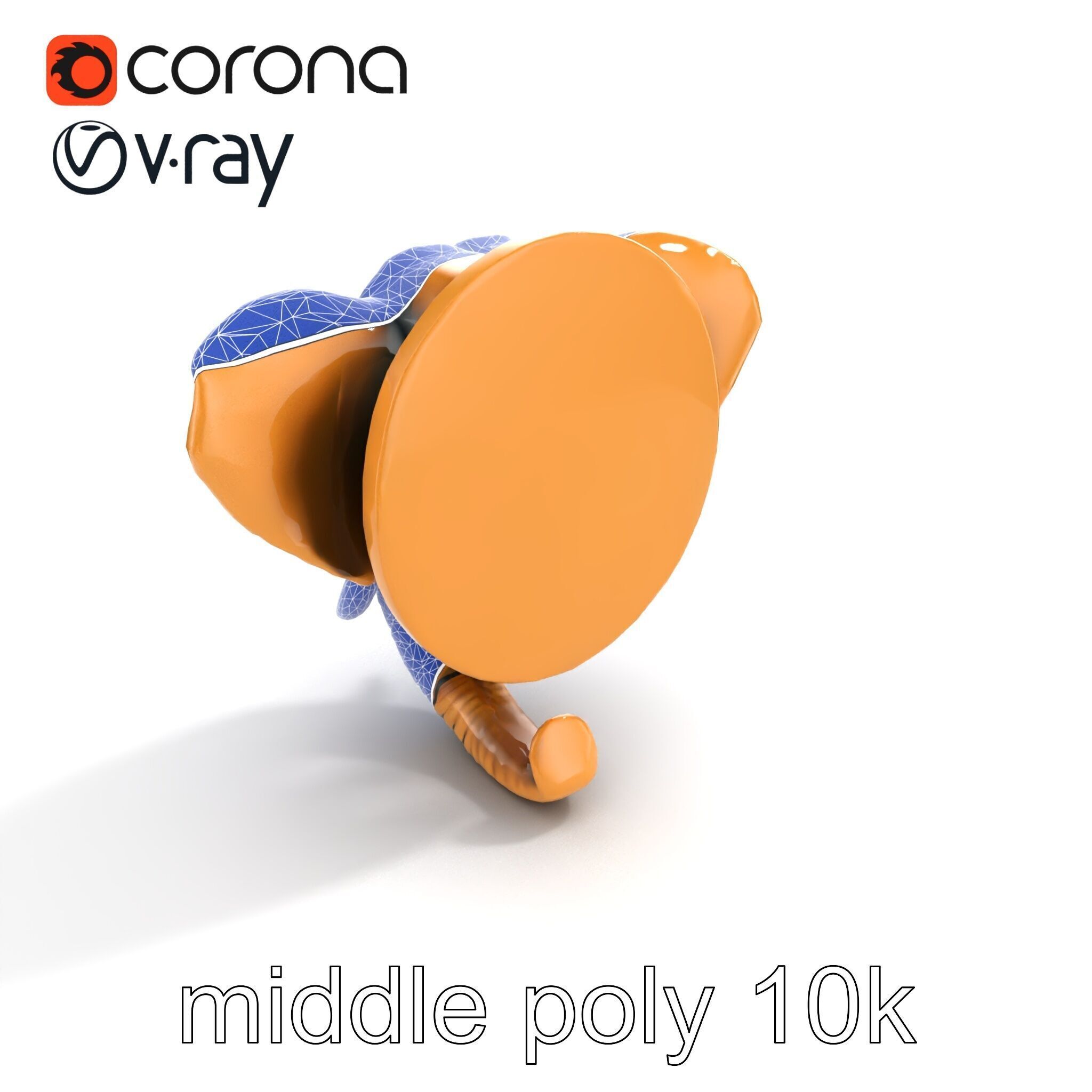 Elephant Head Door Handle Sculpture model pack Low-poly 3D model_16