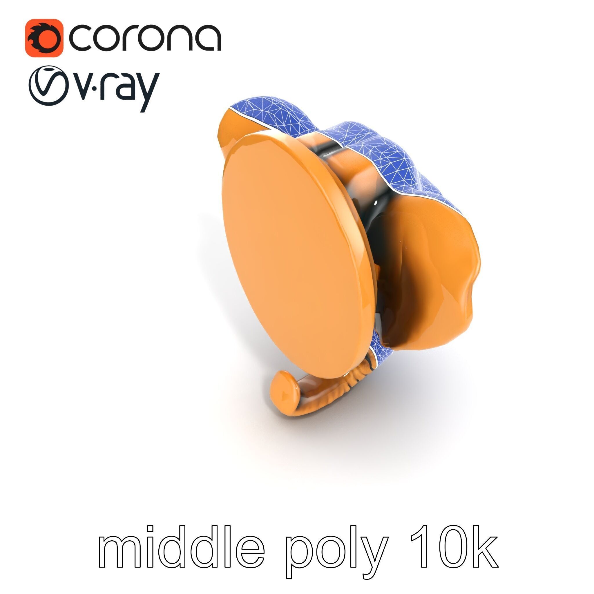 Elephant Head Door Handle Sculpture model pack Low-poly 3D model_20