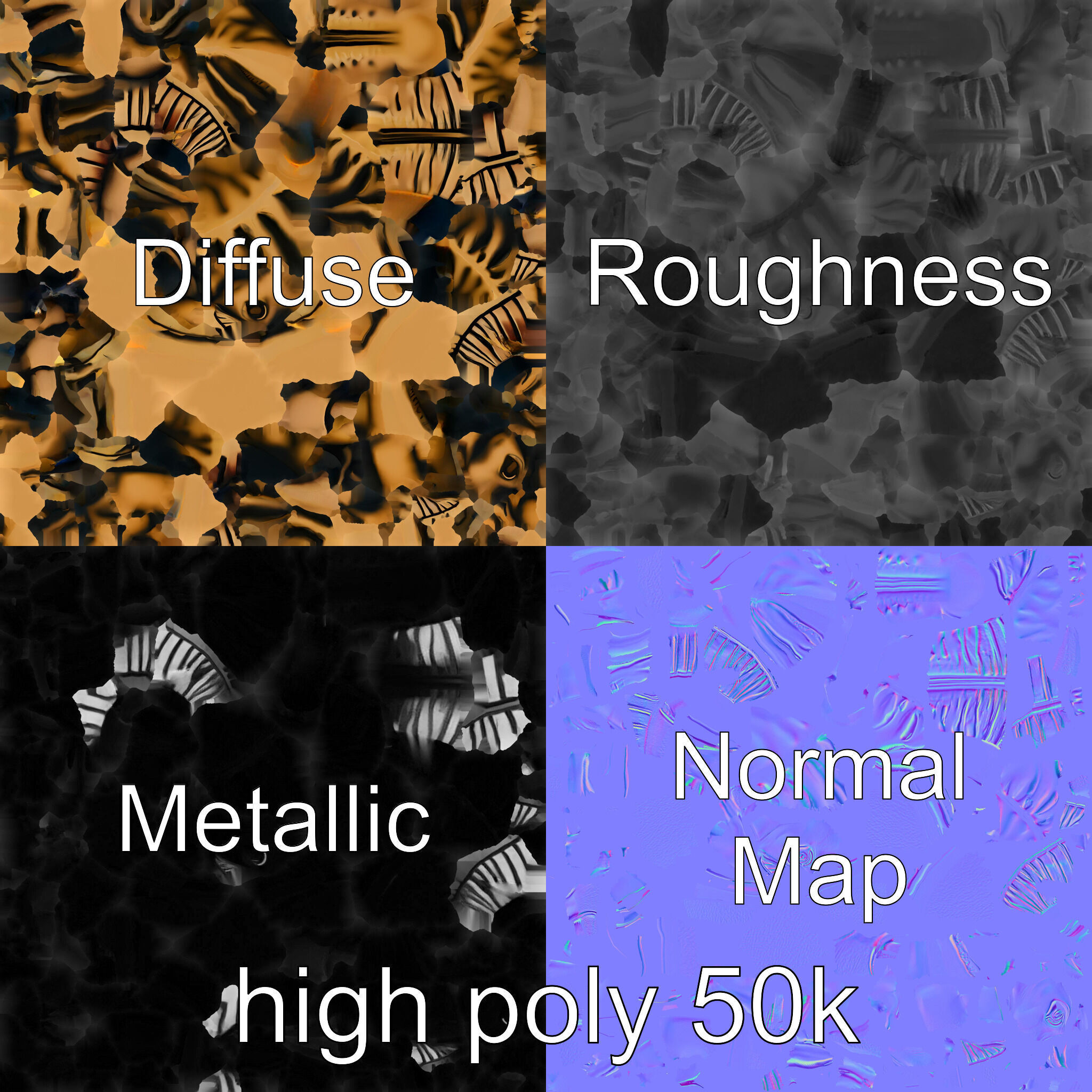 Elephant Head Door Handle Sculpture model pack Low-poly 3D model_3