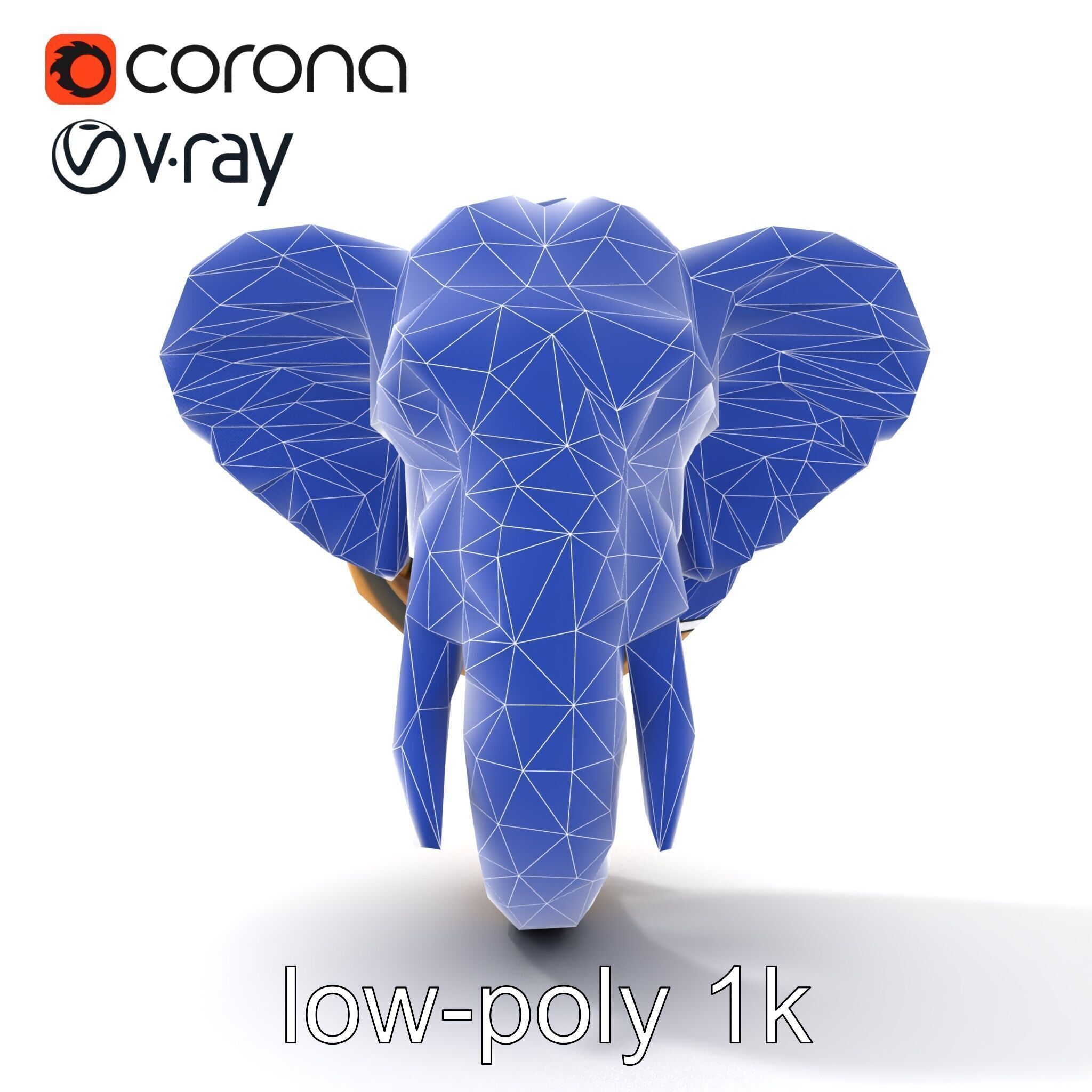 Elephant Head Door Handle Sculpture model pack Low-poly 3D model_26