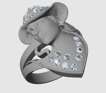 ANILLO SOMBRERONA  3D print model_1