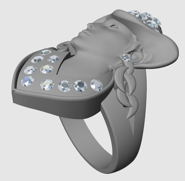 ANILLO SOMBRERONA  3D print model_2