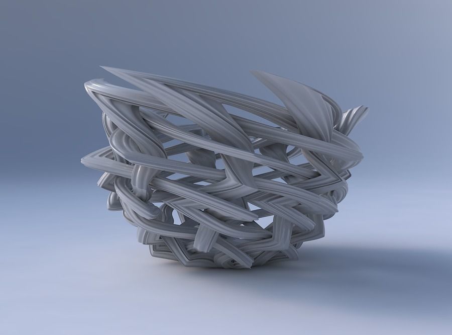 Bowl with interlacing lattice and extruded lines pimp up top 3D print model_4