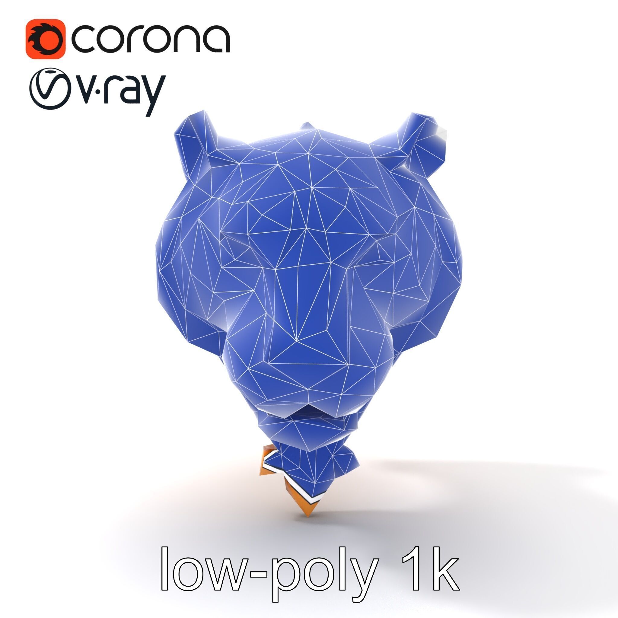 Bronze Tiger Head Door Handle model pack Low-poly 3D model_26