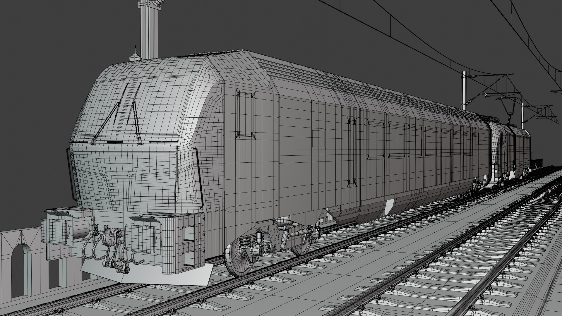Viaduct with Siemens Vectrain 3D model_3