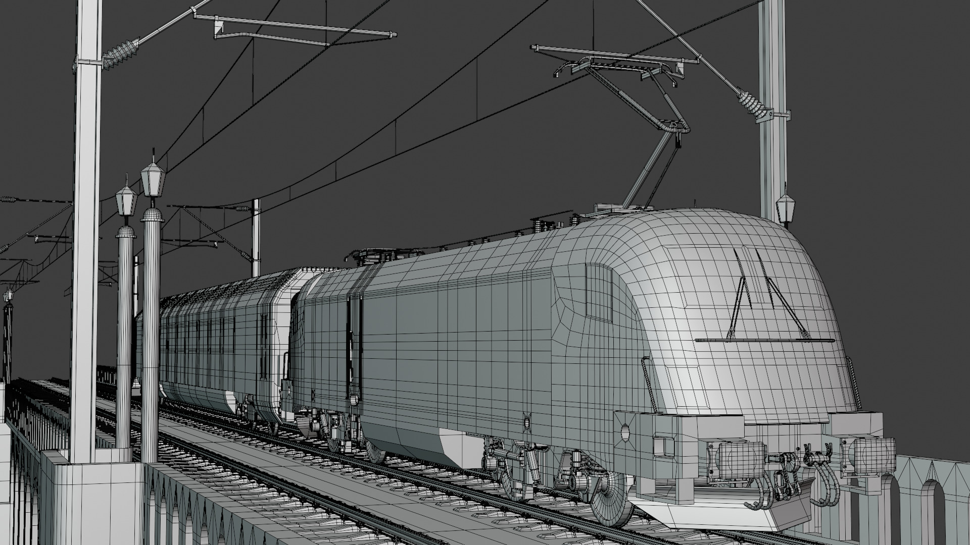 Viaduct with Siemens Vectrain 3D model_6