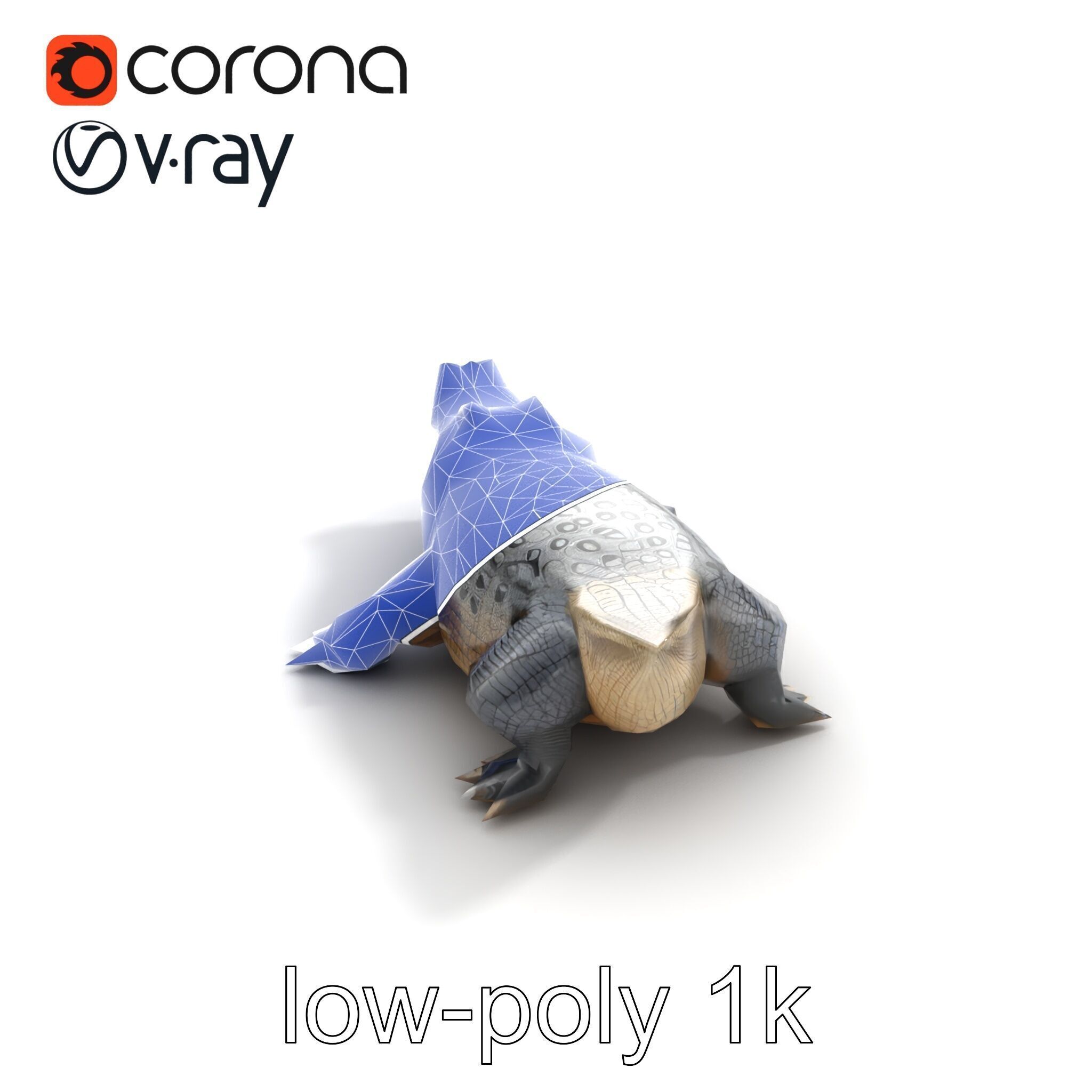 Saltwater Crocodile Realistic Model Pack Low-poly 3D model_27