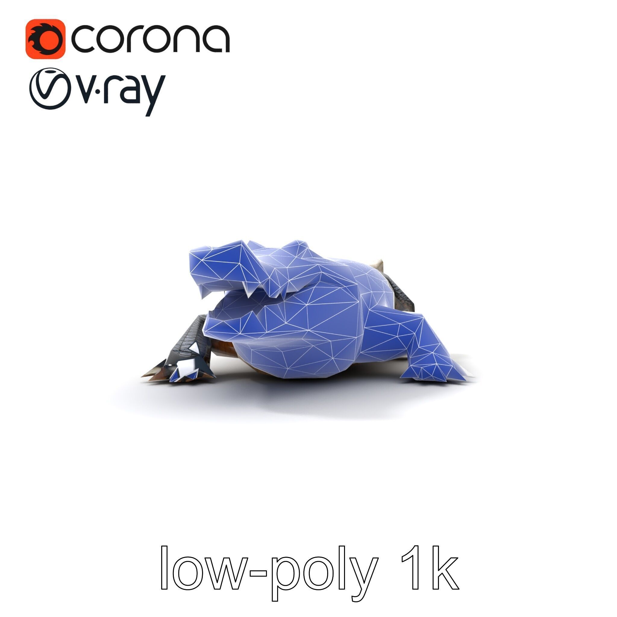 Saltwater Crocodile Realistic Model Pack Low-poly 3D model_22