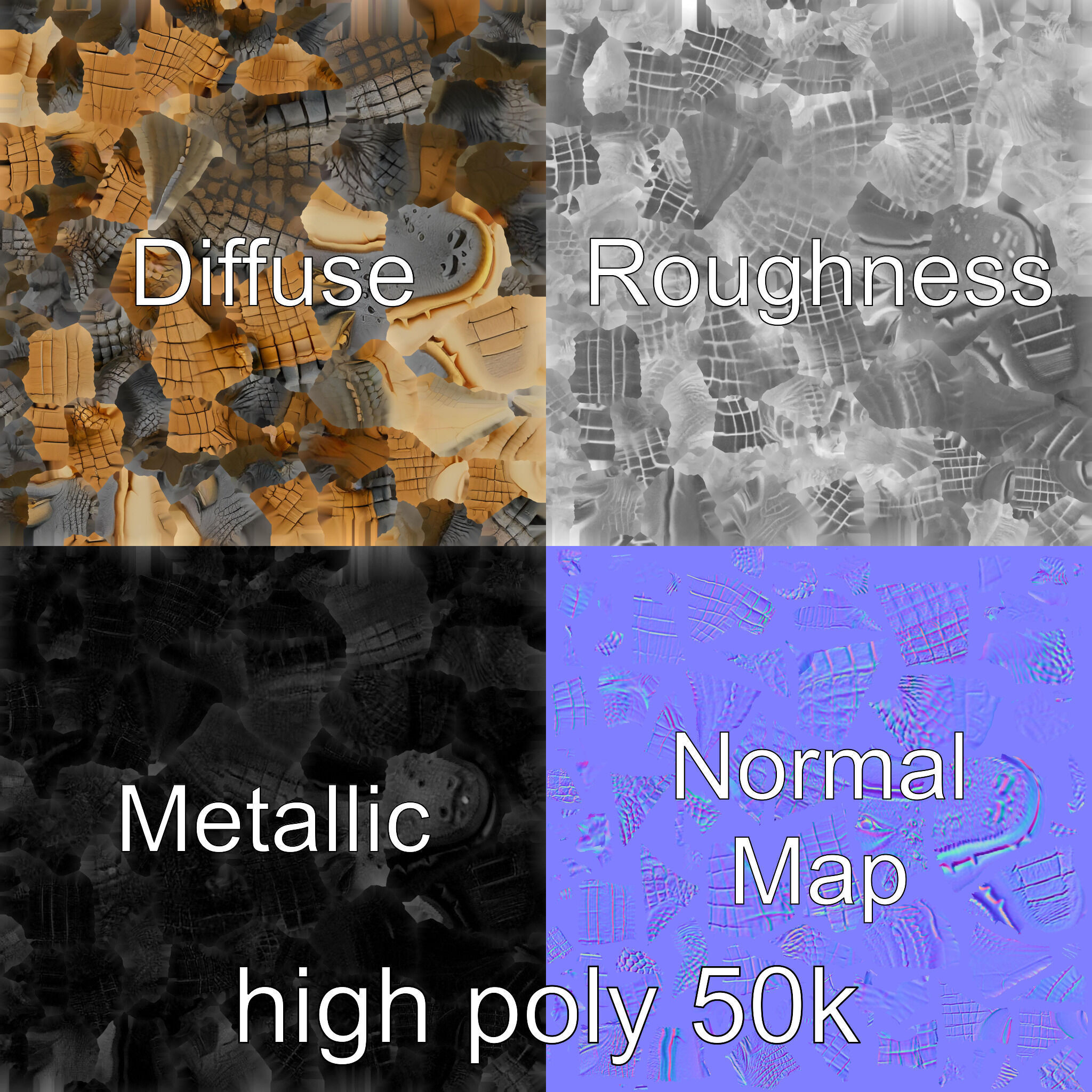 Dewy Crocodile Reptile Model Pack Low-poly 3D model_3