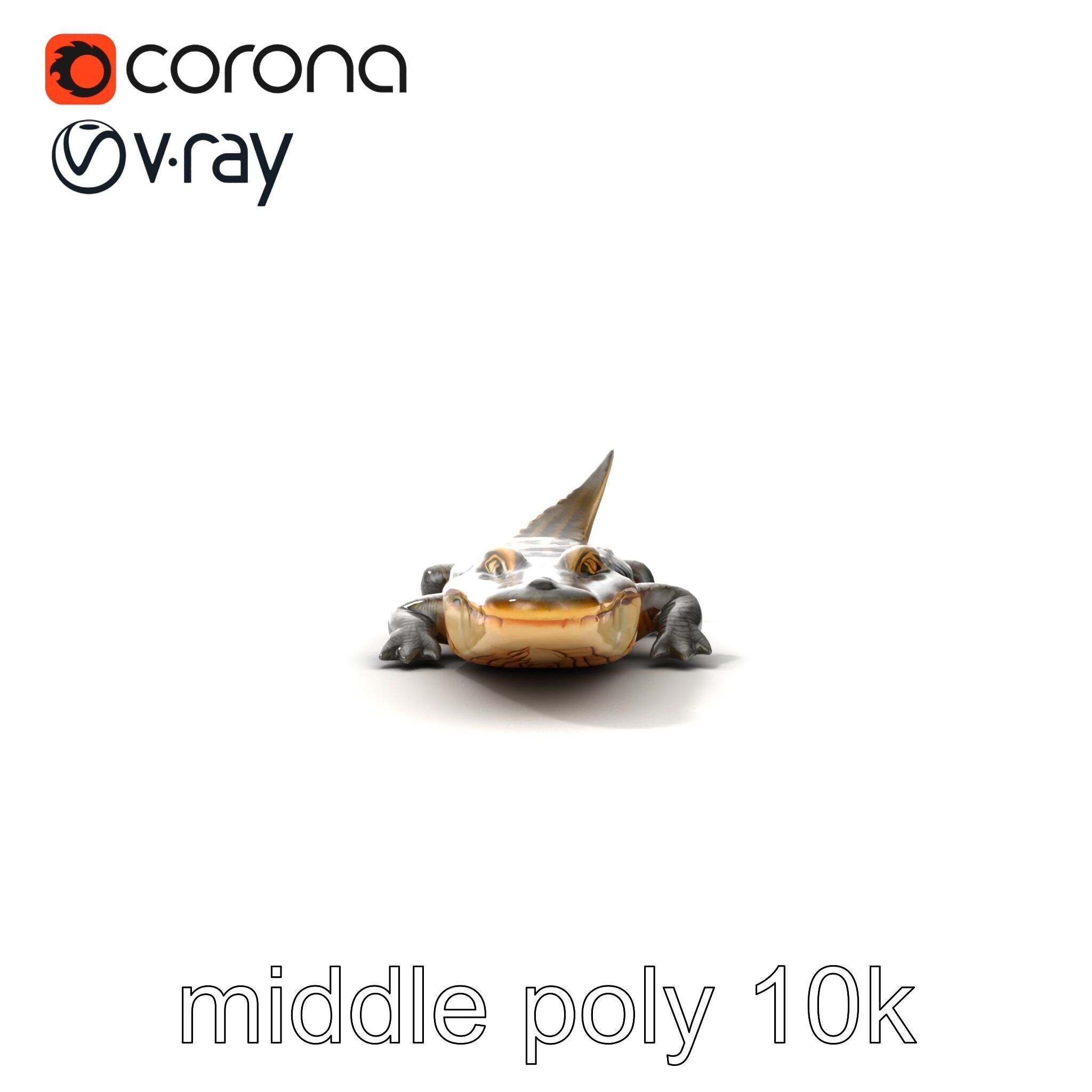 Dewy Crocodile Reptile Model Pack Low-poly 3D model_15