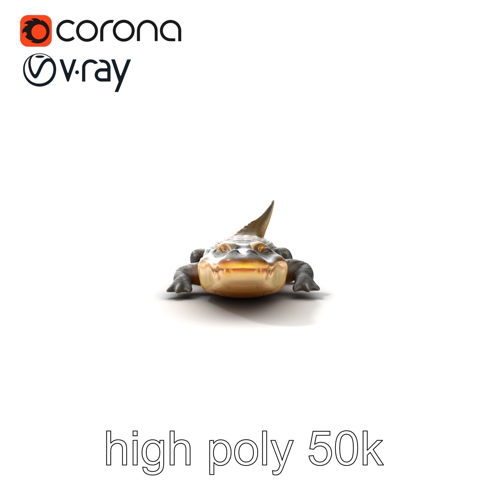 Dewy Crocodile Reptile Model Pack Low-poly 3D model_17