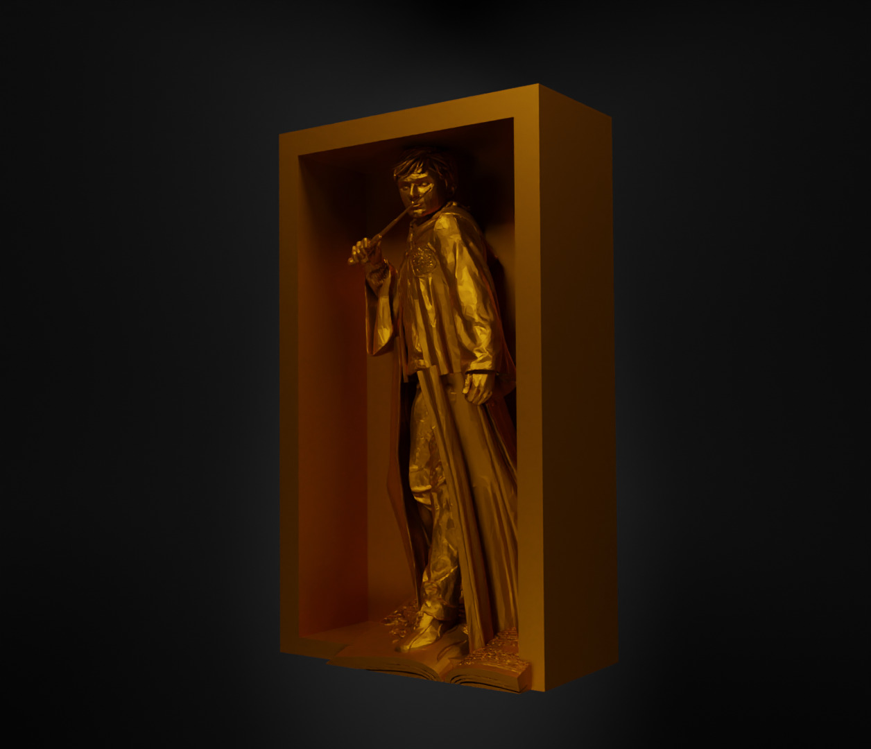 Harry Potter Book Nook - Harry Potter Bookend - HP Book Prop 3D print model_3