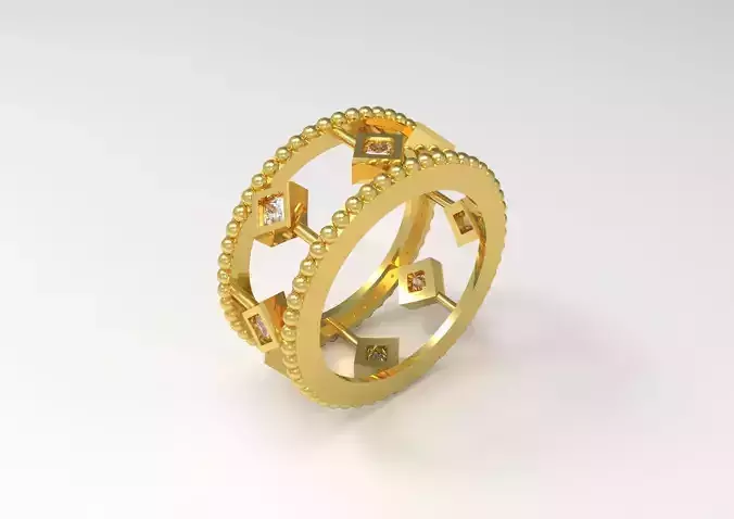 round ring diamond rr0016 3D print model