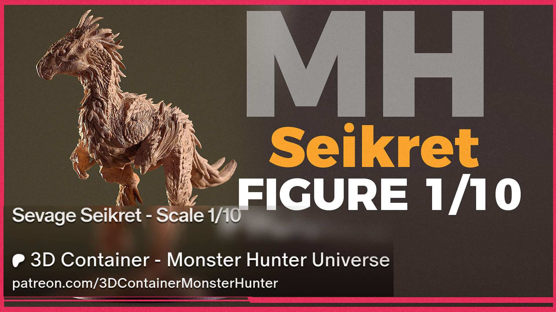 Seikret from Monster Hunter  Scale 1-10 3D print model_2