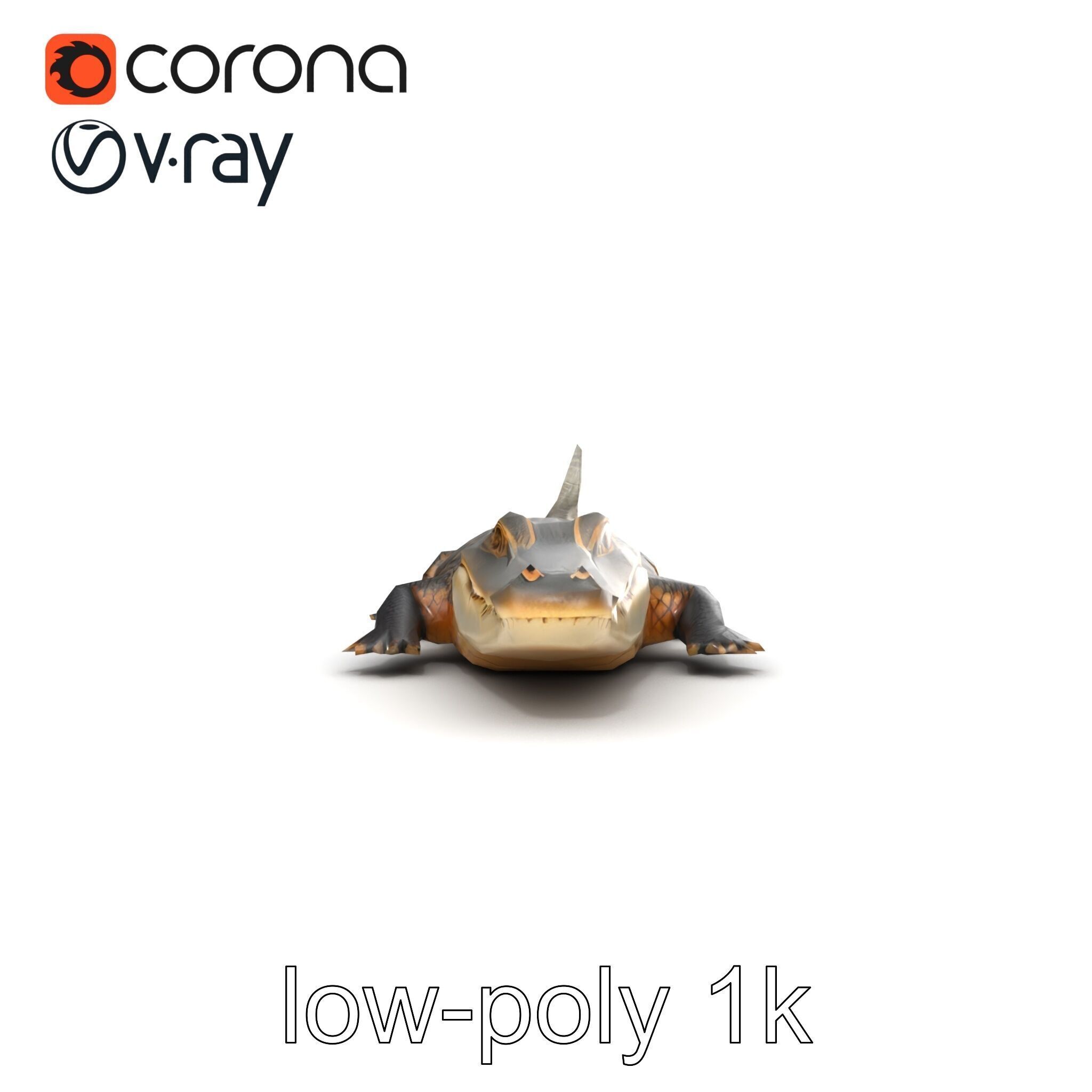 Crocodile Scarred Scales Model Pack Low-poly 3D model_15