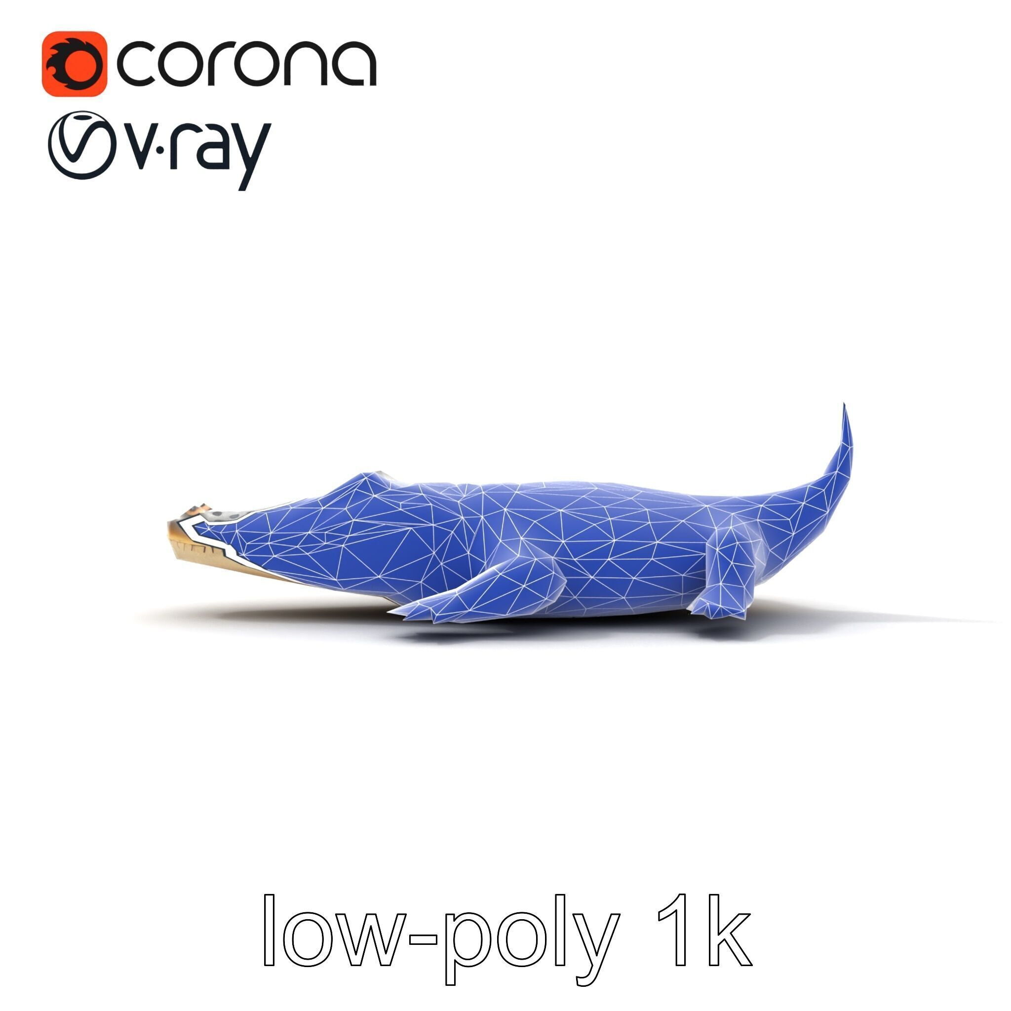 Crocodile Scarred Scales Model Pack Low-poly 3D model_20