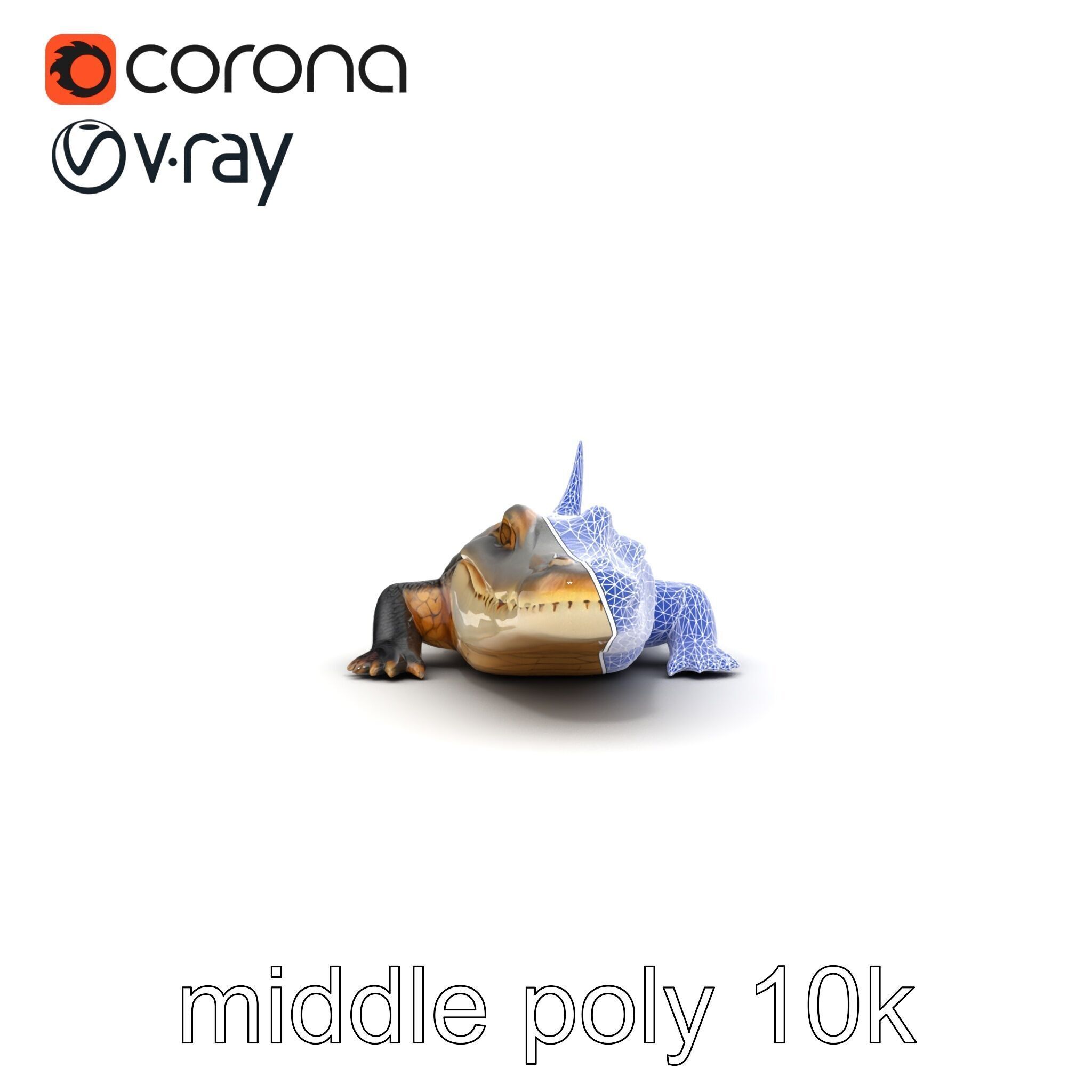 Crocodile Scarred Scales Model Pack Low-poly 3D model_29