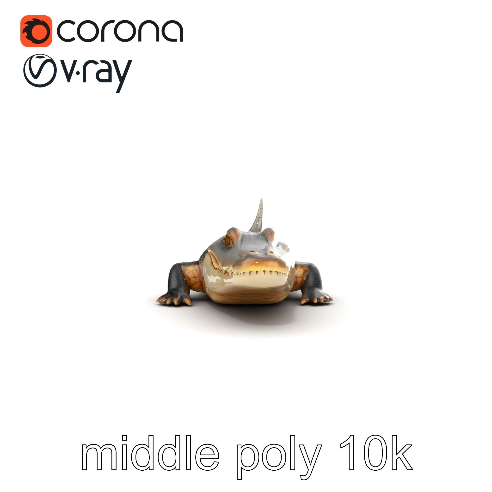 Crocodile Scarred Scales Model Pack Low-poly 3D model_28