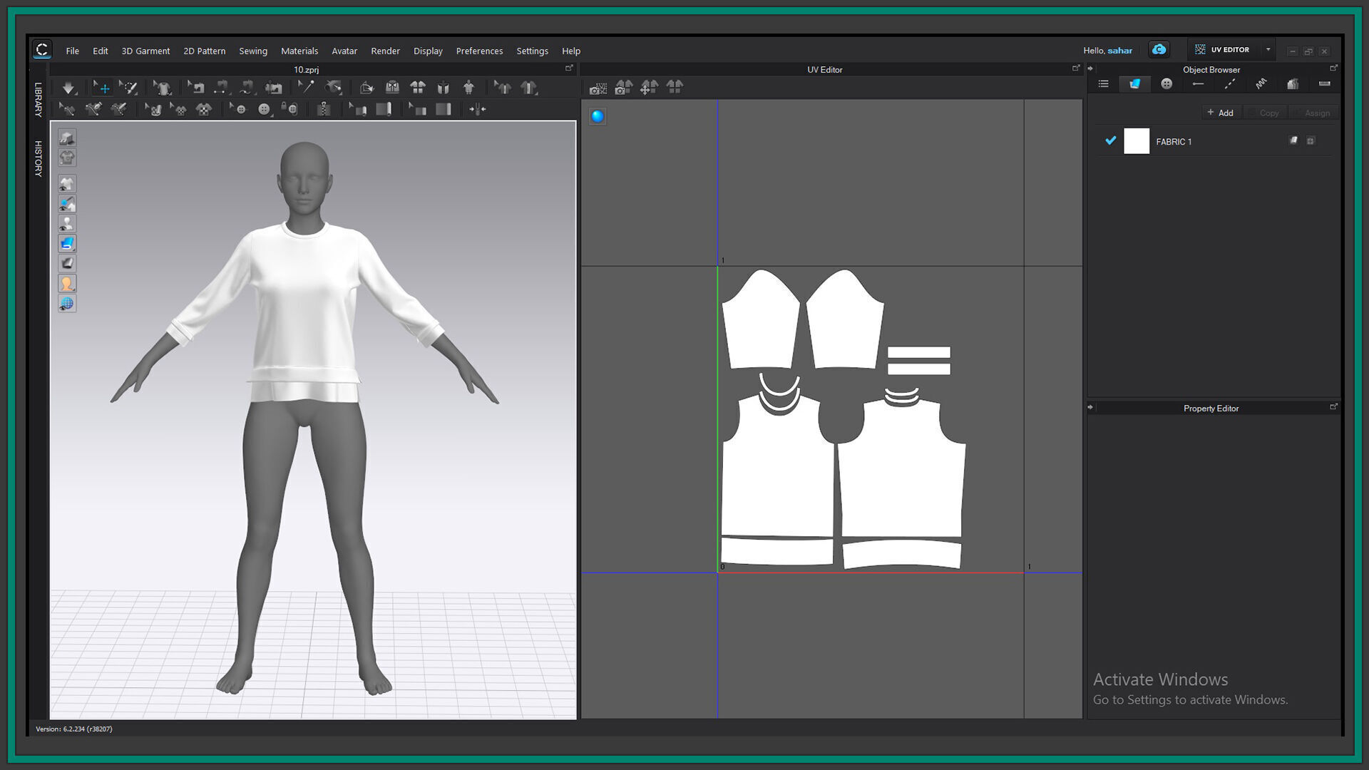 10 female T shirt 3D model_12