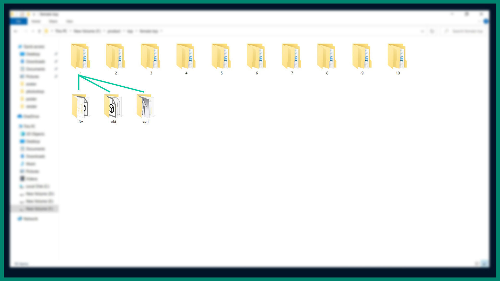 10 female T shirt 3D model_13