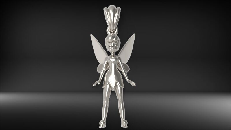 Fairy Pendant Necklace Charm Jewelry  3D print model_25