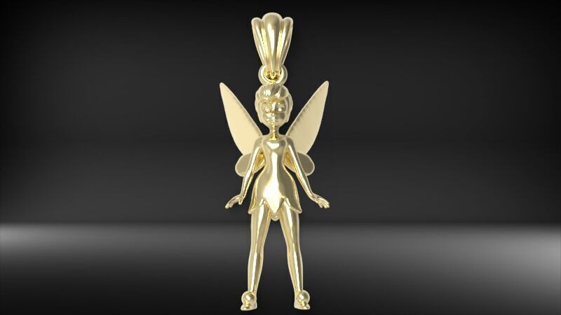 Fairy Pendant Necklace Charm Jewelry  3D print model_27