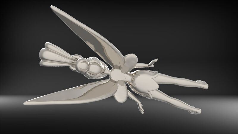 Fairy Pendant Necklace Charm Jewelry  3D print model_12