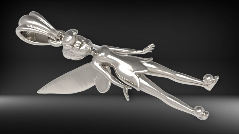 Fairy Pendant Necklace Charm Jewelry  3D print model_10