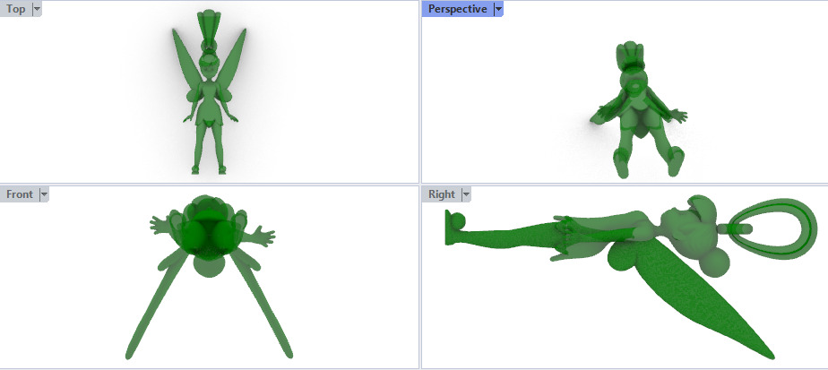 Fairy Pendant Necklace Charm Jewelry  3D print model_20