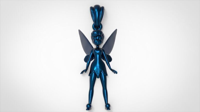 Fairy Pendant Necklace Charm Jewelry  3D print model_30