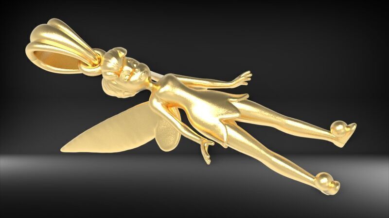 Fairy Pendant Necklace Charm Jewelry  3D print model_6