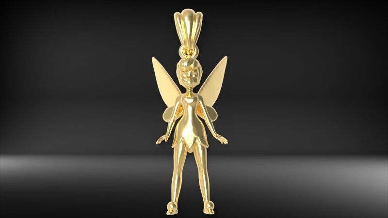 Fairy Pendant Necklace Charm Jewelry  3D print model_26