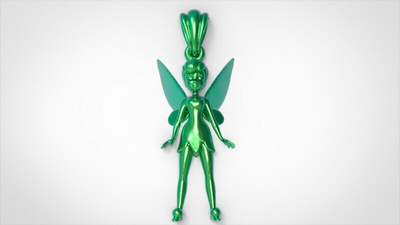 Fairy Pendant Necklace Charm Jewelry  3D print model_28