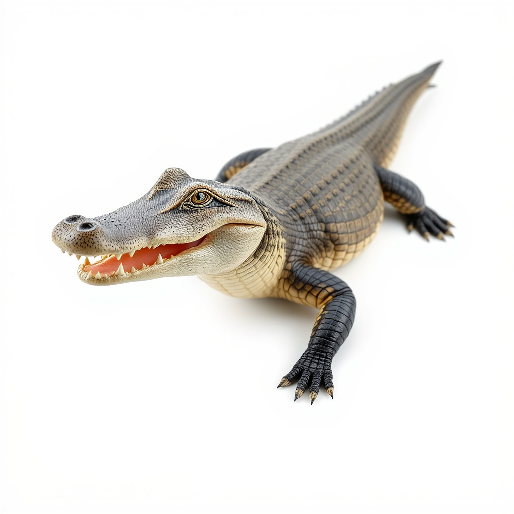 Alligator Broad Snout Realistic Sculpture model pack Low-poly 3D model_4
