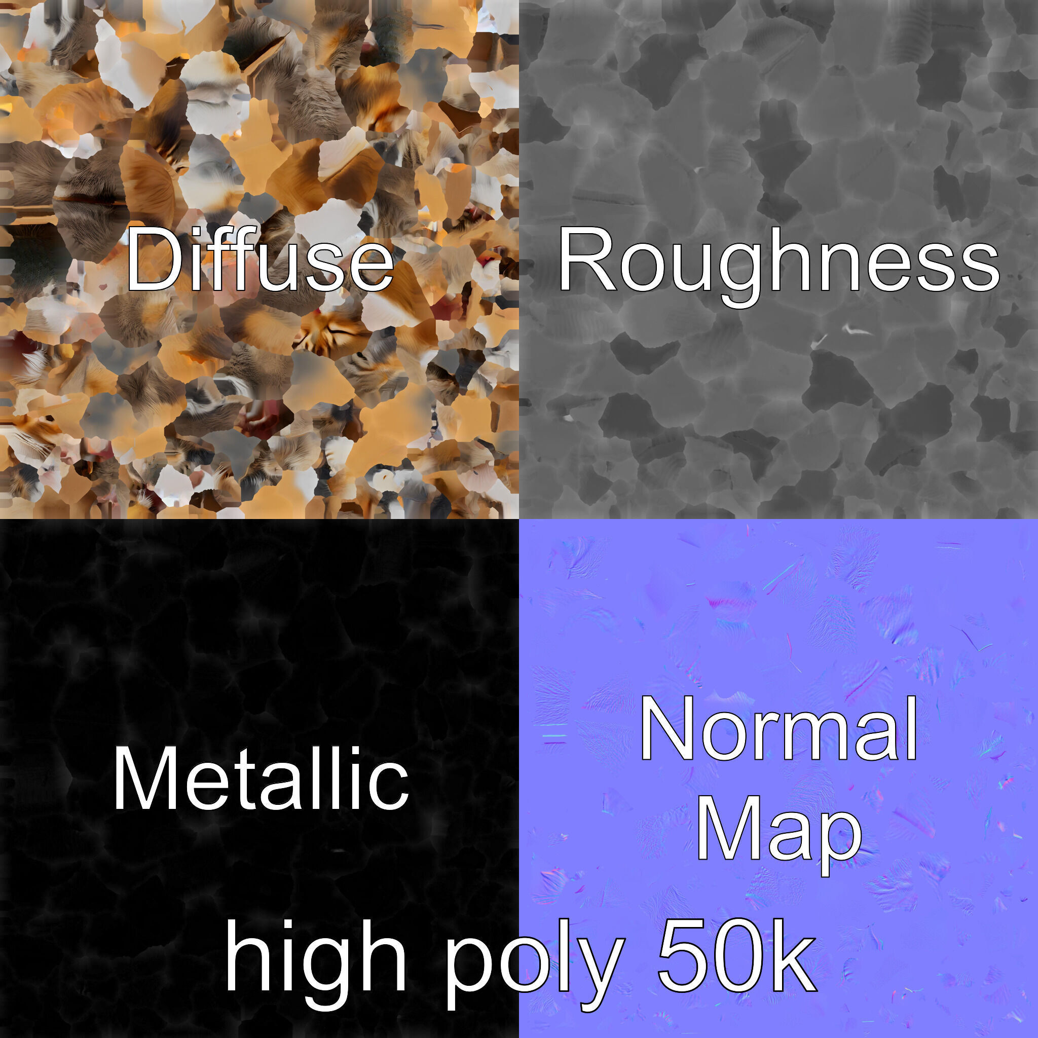 Cozy Cat in Box with Velvety Fur model pack Low-poly 3D model_3