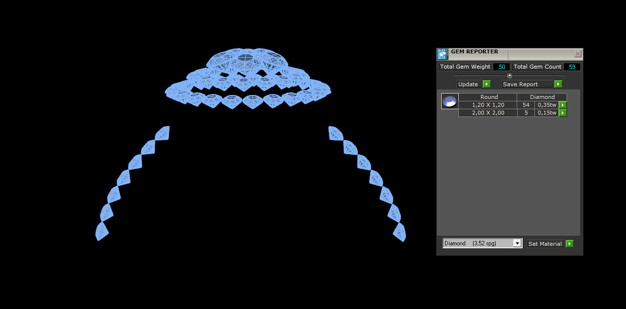 Round Diamond Ring 3d model printable 3D print model 3D print model_5