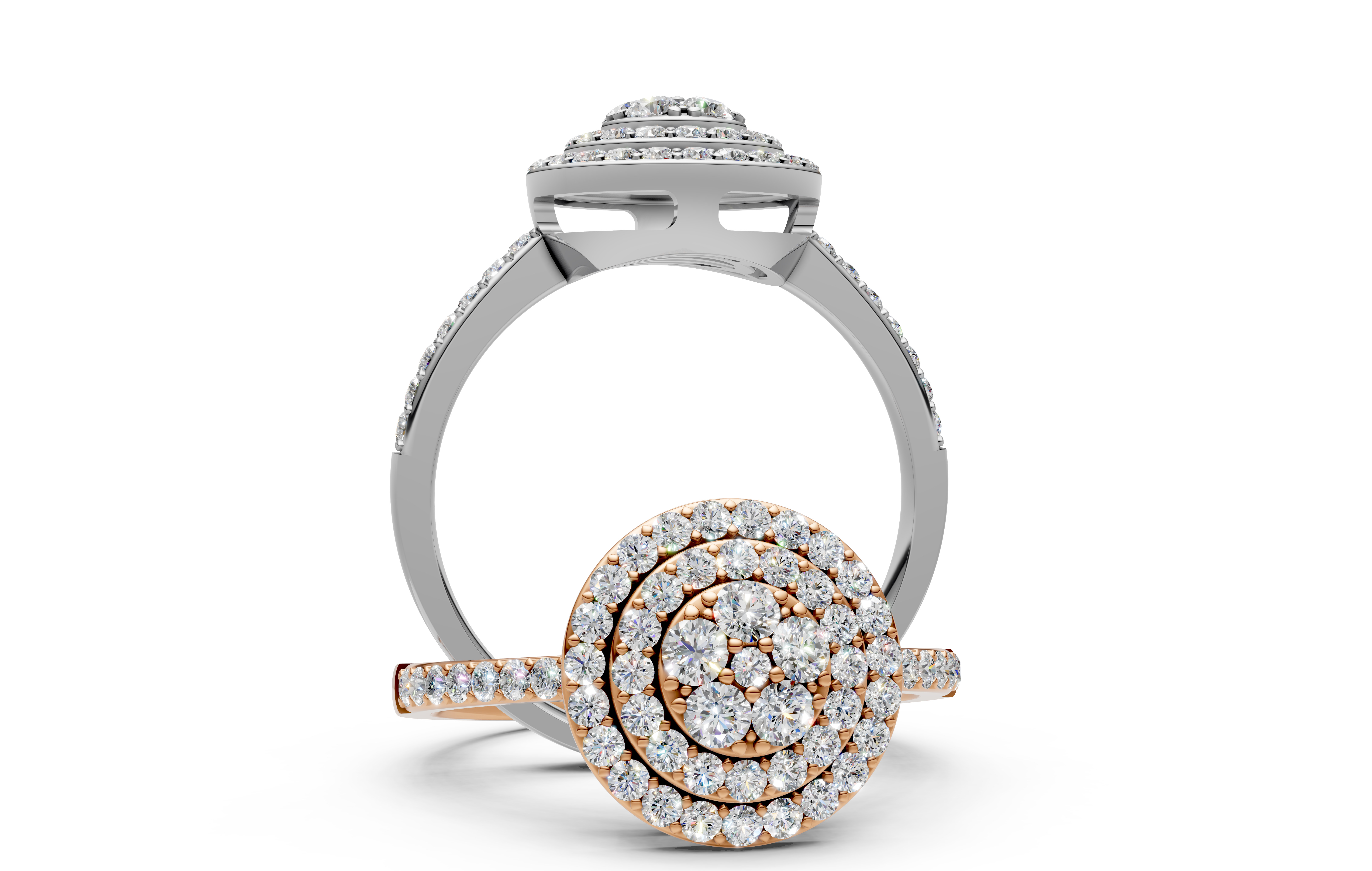 Round Diamond Ring 3d model printable 3D print model 3D print model_54