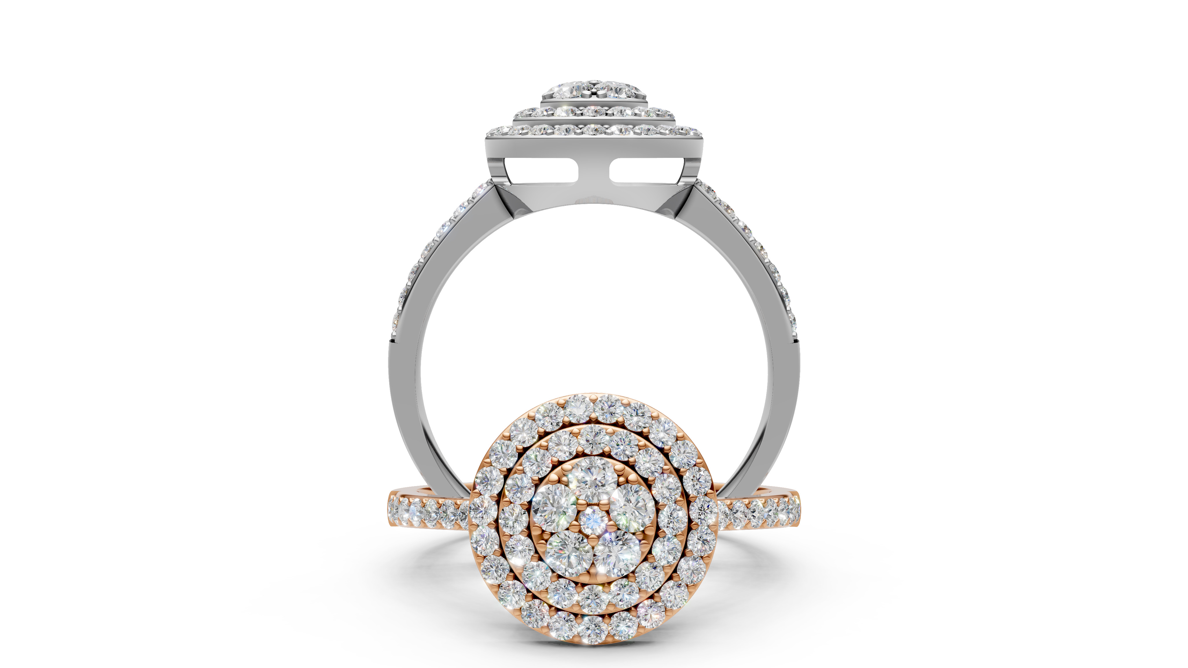 Round Diamond Ring 3d model printable 3D print model 3D print model_8