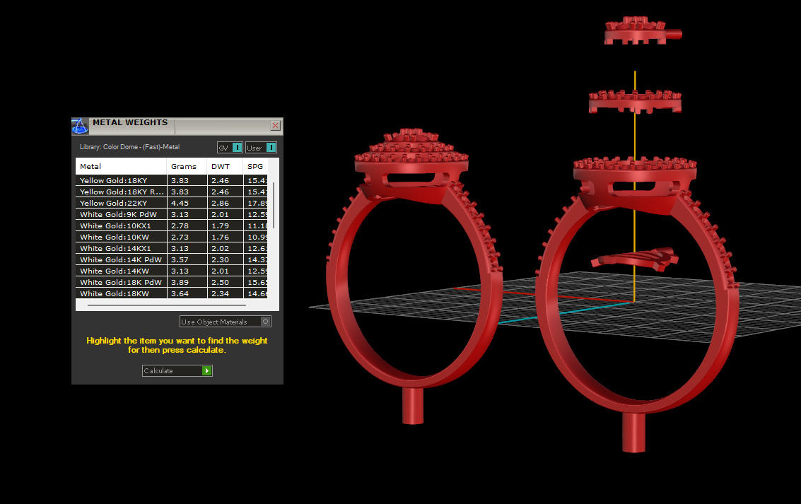 Round Diamond Ring 3d model printable 3D print model 3D print model_37