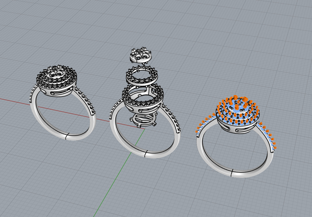 Round Diamond Ring 3d model printable 3D print model 3D print model_21