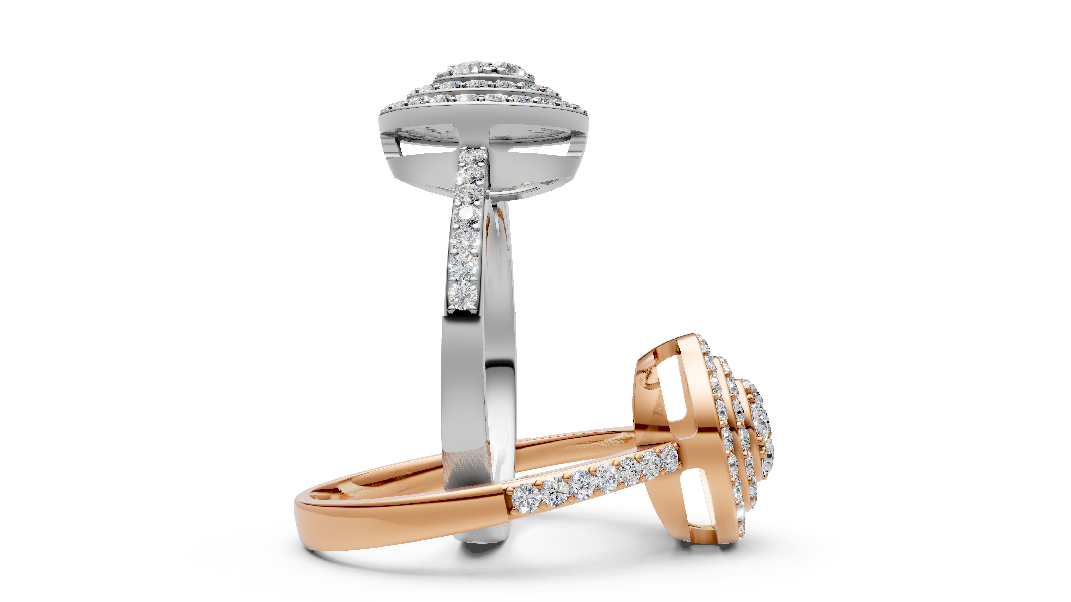 Round Diamond Ring 3d model printable 3D print model 3D print model_50