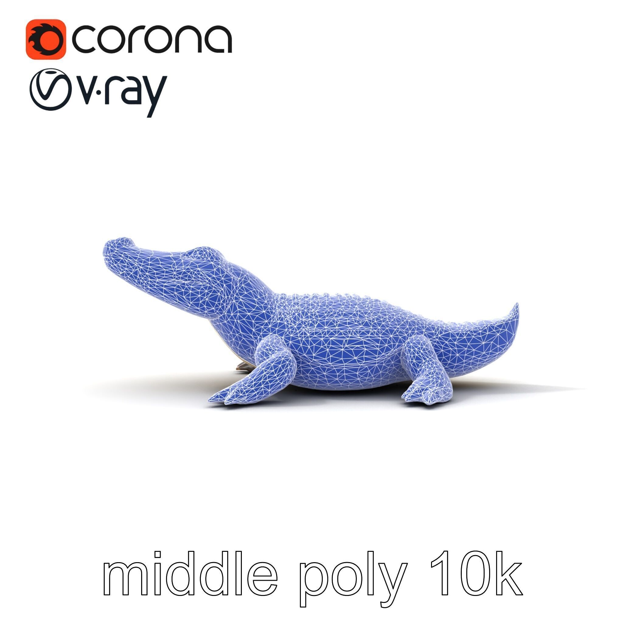 Crocodile Detailed Dewy Scales Model Pack Low-poly 3D model_27