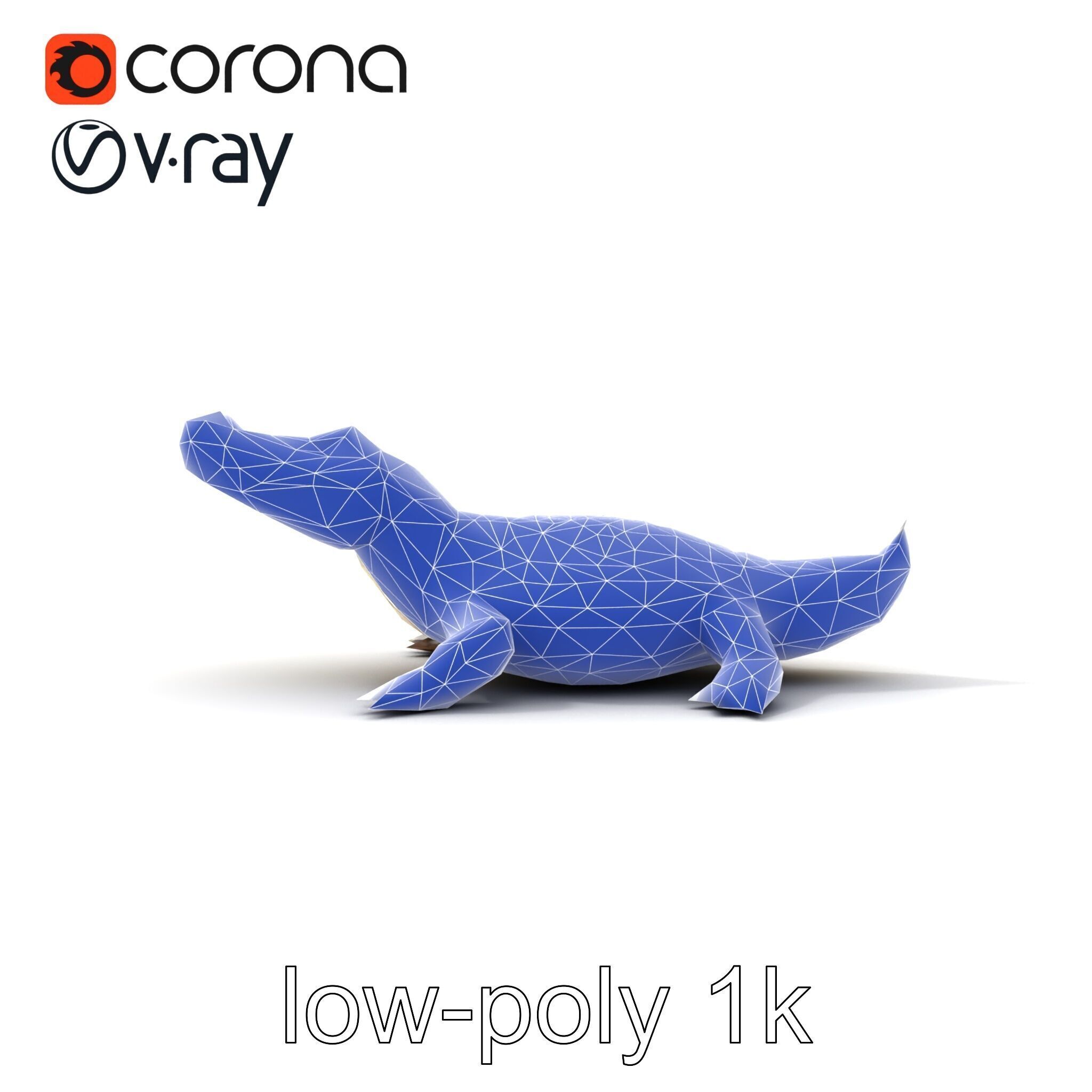 Crocodile Detailed Dewy Scales Model Pack Low-poly 3D model_31