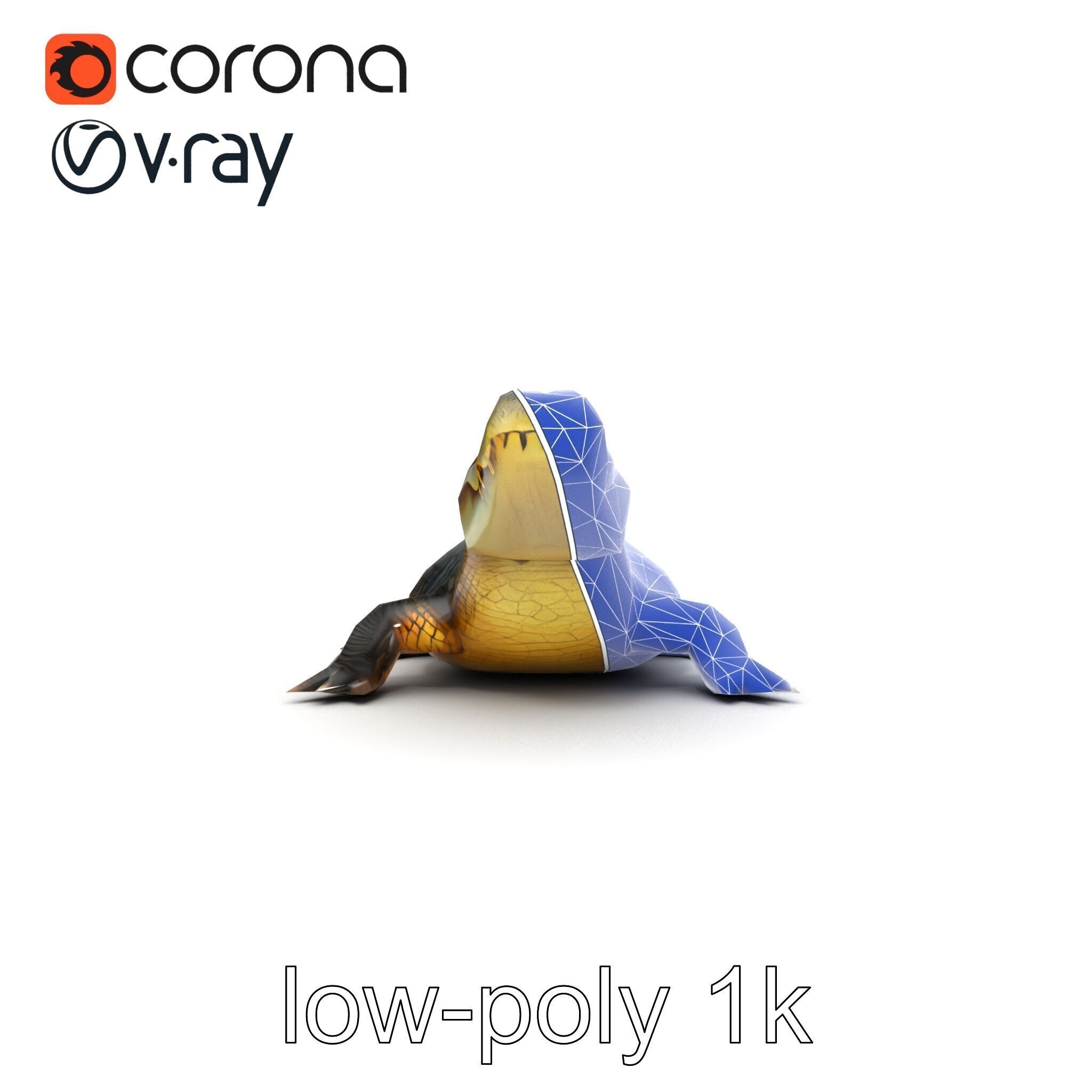 Crocodile Detailed Dewy Scales Model Pack Low-poly 3D model_15