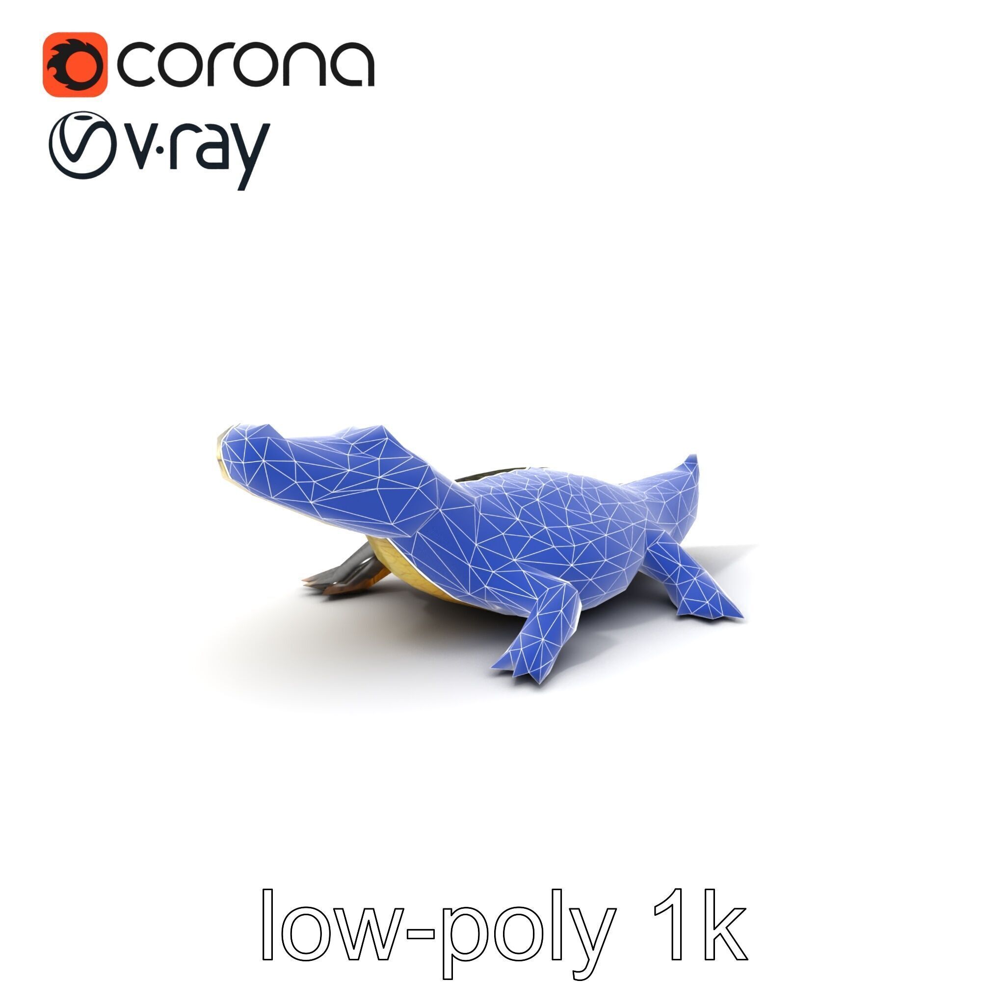 Crocodile Detailed Dewy Scales Model Pack Low-poly 3D model_7