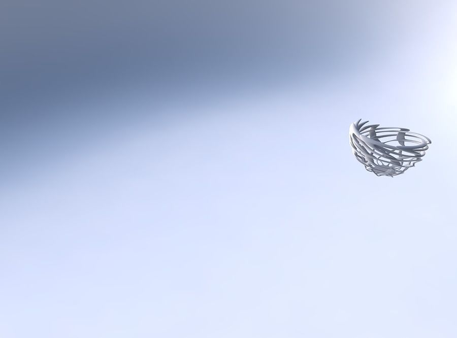 Bowl widening with interlacing lattice pimp up top 3D print model_3