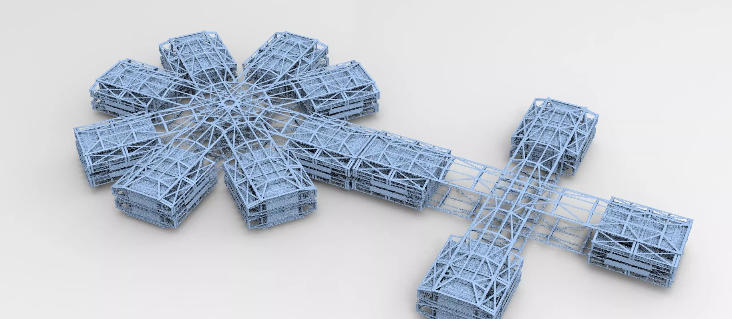 Ancient Mars dig grids 3D model_0