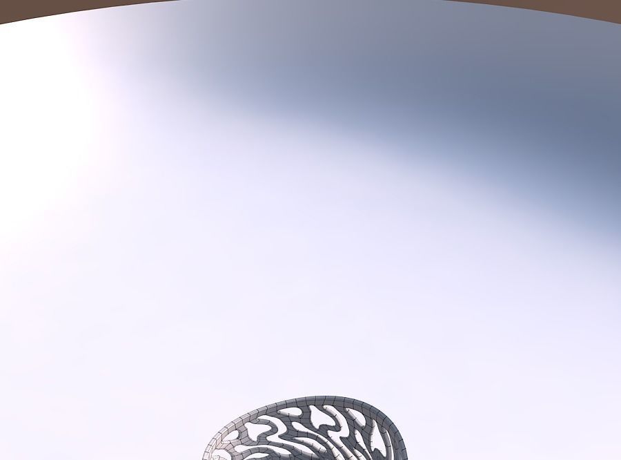 Bowl wide with twisted smooth cuts streched top 3D print model_5