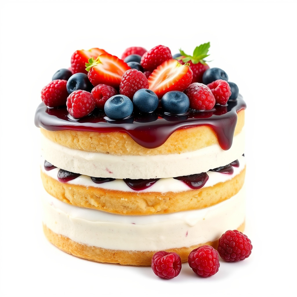 Berry Cake Dessert Delight model pack Low-poly 3D model_4