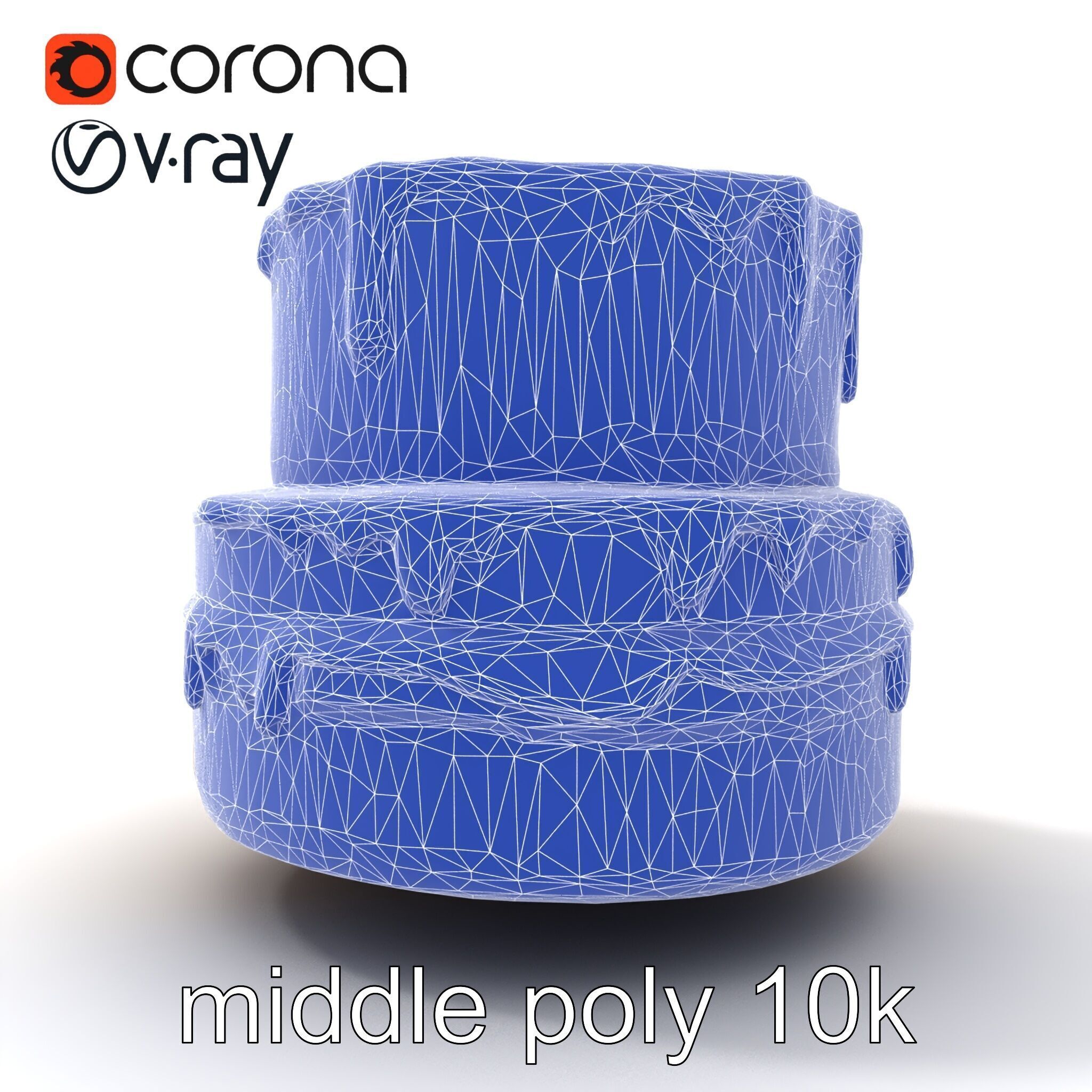 TwoTier Caramel Cake D Model Pack Low-poly 3D model_29